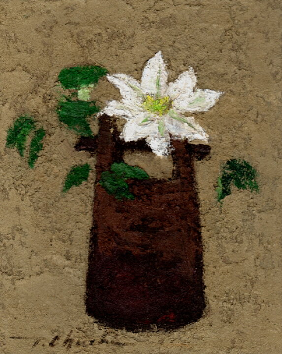 楽天市場】花 絵画 静物画 油絵 小口卓也 「鉄仙」 額付き 国内送料 