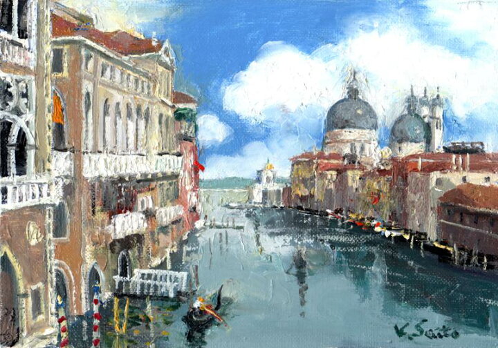 楽天市場】斉藤要 ベネチアの大運河 イタリア 絵画 風景画 ベニス 