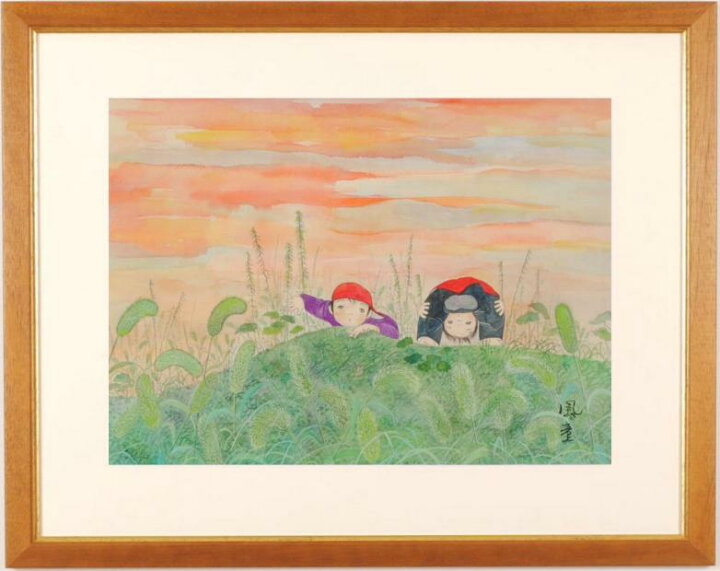 楽天市場】開田風童 絵画 童画 子供 絵 インテリア 水彩画 