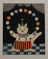 楽天市場】猫（銅版画（エッチング）｜版画）：絵画<アート・美術品 