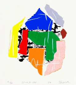 現代アート 絵画 抽象画 現代美術 シルクスクリーン 版画 島州一 「SP-C,D 171」 額付き　国内送料無料