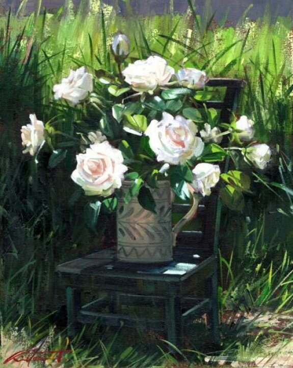 楽天市場】薔薇 絵画 花 インテリア 油絵 田中清 「五月の薔薇」 額 