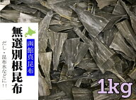 【訳あり】 無選別 函館産 根昆布 1kg【真昆布 昆布水 根昆布水 北海道産 だし昆布 ねこんぶだし 根昆布…
