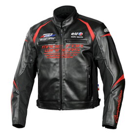 ELF エルフ EJ-W108 Evoluzione PU Leather Jacket エボルツィオーネPUレザージャケット ブラックレッド S〜4Lサイズ