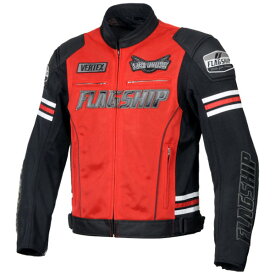 FJ-S214 FLAGSHIP フラグシップ イクシードメッシュジャケット レッド M～4Lサイズ バイク用ジャケット 春夏用