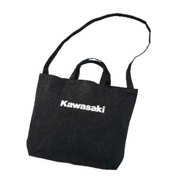 KAWASAKI オリジナルグッズ クリアランスsale 期間限定 在庫あり KAWASAKI純正 J8911-0095 ブラック キャンバストートバッグ 2WAY 定番スタイル カワサキ