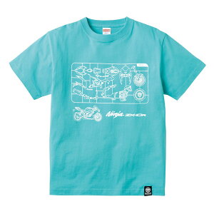 【在庫あり】KAWASAKI純正 J8901-0792 カワサキ デザイナーズTシャツ Ninja ZX-10R Plastic Model Mサイズ