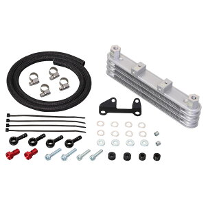 キタコ KITACO 360-1456100 スーパーオイルクーラーキット シリンダー取り出し 3段コア・フレーム下部/シリンダーヘッド下部マウント スーパーカブ110 クロスカブ110 145ccボアアップ用