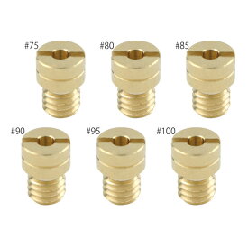 【在庫あり】 ポッシュ Posh 712311-10 メインジェットセット (6個：#75 #80 #85 #90 #95 #100） ケイヒン丸小 5×6.7 PC18 PC20 PB16 PB18 CVK20 APE100 XR100