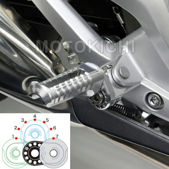 楽天市場 Sp武川 タケガワ アジャスタブルステップキット Nc400用 06 13 0094 シルバー 06 13 0095 ブラック モトキチ