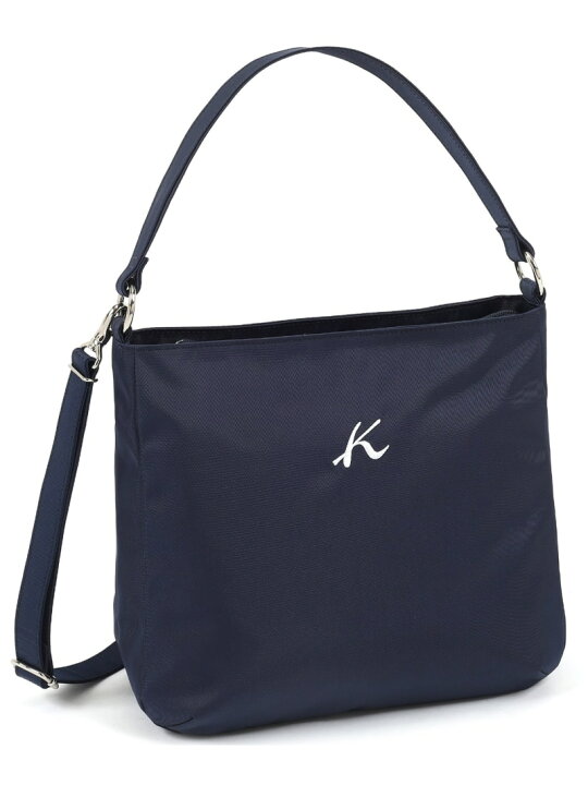 Kitamura キタムラ レザー 2way ショルダーバッグ ネイビー 【未使用級 
