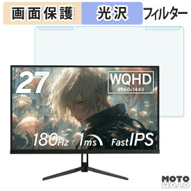 取り外し簡単 Pixio PX278 Wave / PX279 Wave シリーズ 27インチ 16:9 向けの ブルーライトカット フィルター 光沢仕様 液晶保護 プロテクター