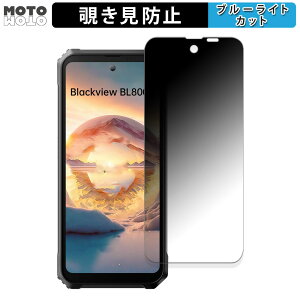 【ポイント2倍】 180度 覗き見防止フィルム Blackview BL8000 向けの ブルーライトカット アンチグレア 日本製