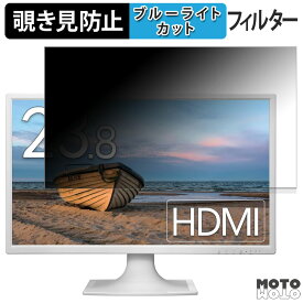IODATA LCD-MF244EDSシリーズ 向けの 23.8インチ 16:9 覗き見防止 プライバシーフィルター ブルーライトカット 保護フィルム アンチグレア タブ・粘着シール式