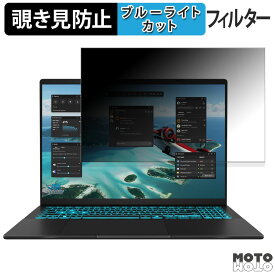 ASUS Gaming V16 V3607 シリーズ 覗き見防止 プライバシーフィルター ブルーライトカット 保護フィルム タブ・粘着シール式
