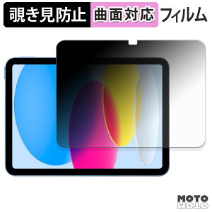 【ポイント2倍】 180度 覗き見防止 フィルム Apple iPad ( 第10世代 ) 2022 10.9インチ ブルーライトカット 曲面対応 光沢仕様 日本製