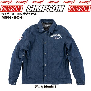 ViVv\WPbgNSM-e04C_[YOWPbg2025SStăfveN^[AIAAwAWSimpson Rider's Long Jacket 2025 Spring & SummerNORIX@SIMPSON