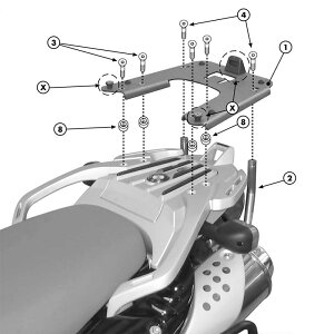 ジビ(GIVI) モノキーケース リアラック BMW F650GS/G650GS