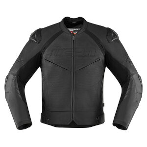 ★エントリーでポイント10倍★ICON メンズ HYPERSPORTS2 PRIME レザージャケット ブラック