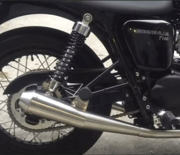 楽天市場】ボンネビル T100, Thruxton スラクストン 空冷 スリップオン 
