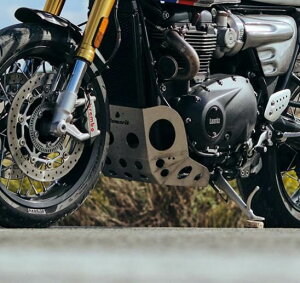 水冷ボンネビルT100/T120/スクランブラー900/スピードツイン900/1200/スラクストン1200/R/RS スキッドプレート/アンダーガード ヒマラヤ シルバー タマリット
