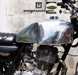 SR400/500 キャブ アルミ フューエルタンク The AJS オメガレーサー ヤマハ