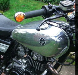 SR400/500 アルミ フューエルタンク ポリッシュ The Original オメガレーサー ヤマハ