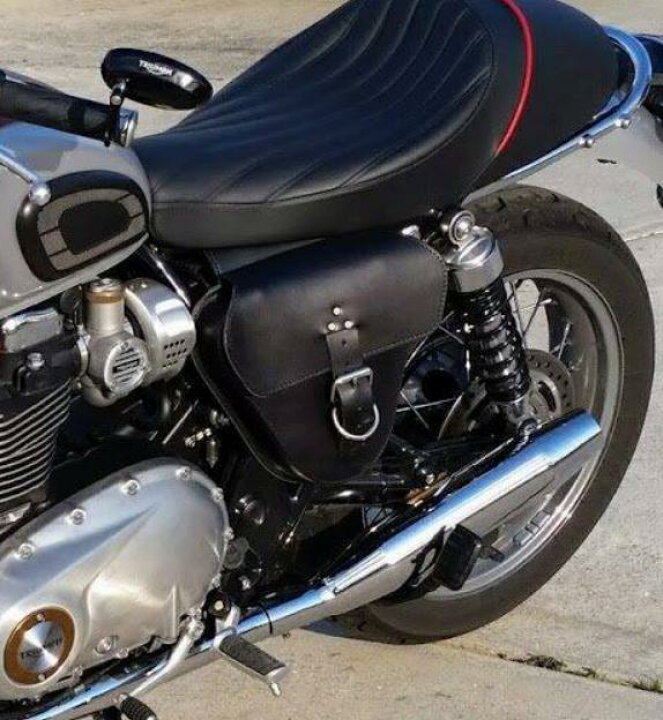 楽天市場】トライアンフ ボンネビルT100/T120 サイドカバーバック 本革 