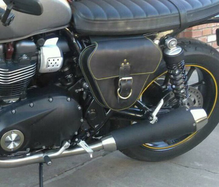 楽天市場】トライアンフ ボンネビルT100/T120 サイドカバーバック 本革 