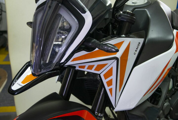 楽天市場】KTM 390アドベンチャー フロントサイドカウル ホワイト C 