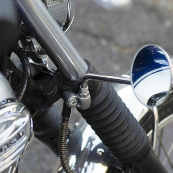 楽天市場】カワサキ W650/400 新型ニールックミラーブラケット 