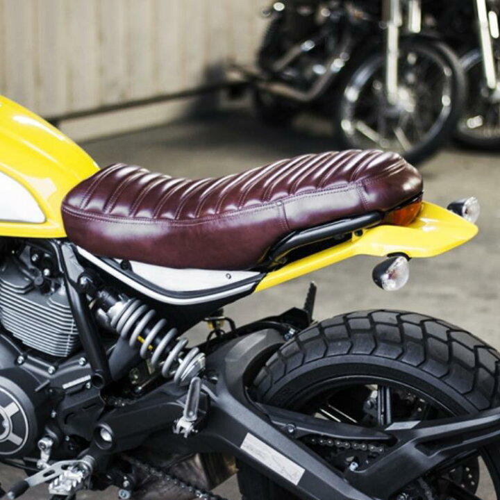 楽天市場】Ducati スクランブラー 本革シート ブラウン モーターロック 