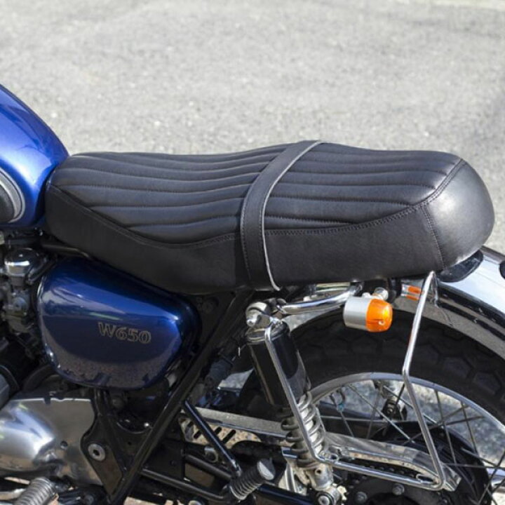 楽天市場】カワサキ W650/400/800 本革シート ブラック モーターロック 