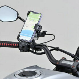 マルチバー(ショート) USBポート付 USB-A　ミラークランプタイプ DAYTONA