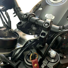 ヤマハ XSR900 2015-2022- ハンドル ライザー 30mmUP 25mmBACK ブラック VOIGT MOTO TECHNIK