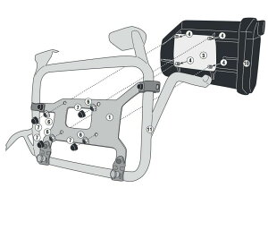 GIVI �A�t���J�c�C�� 1100 ADV Sports 20�`24 �c�[���{�b�N�X���t���p�u���P�b�g S250