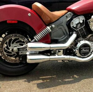 インディアン SCOUT/Bobber/Sixty スリップオンマフラー クローム TRASK