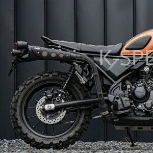 ★エントリーでポイント10倍★ホンダ CL250/500 レトロスクランブラー スリップオンマフラー ブラック K-SPEED