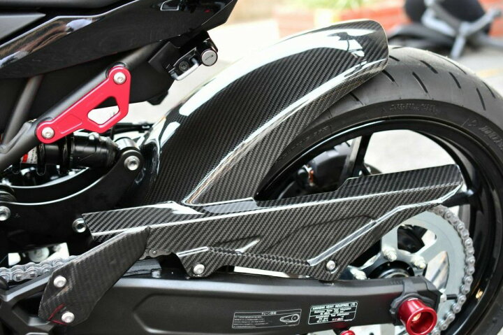 楽天市場】ZX-25R リアフェンダー ロングタイプ ドライカーボン 