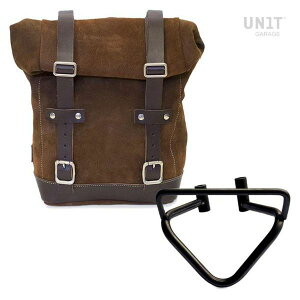 ハスクバーナ スヴァルトピレン/ヴィットピレン ワックス防水加工スエードレザーサイドバッグ コロラドブラウン &サイドバッグサポート フレーム左側キット