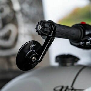 T100 T120 スピードツイン900/1200 ストリートツイン等 Eマークなし バーエンドミラー ”TURISMO” Motone