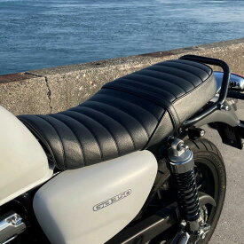 GB350 ゲル入りローシート タックロール 艶消ブラック GTRシリーズ 茗荷シート（MYOGA）