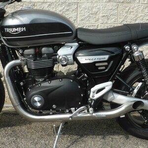 ★エントリーでポイント10倍★トライアンフ スピードツイン ステンレス2in2 Hot Rod フルエキゾーストマフラー マットブラック MASS Exhaust