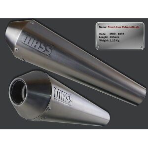 ★エントリーでポイント10倍★トライアンフ スピードツイン900 ステンレス Trombレトロ スリップオンマフラー サテン MASS Exhaust