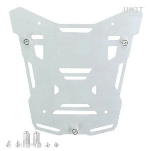 BMW R1300GS �������b�N���A�g���X�A���~�g�b�v�P�[�X��t����v���[�g �V���o�[ Atlas Silver top case plate for original luggage rack UNIT GARAGE