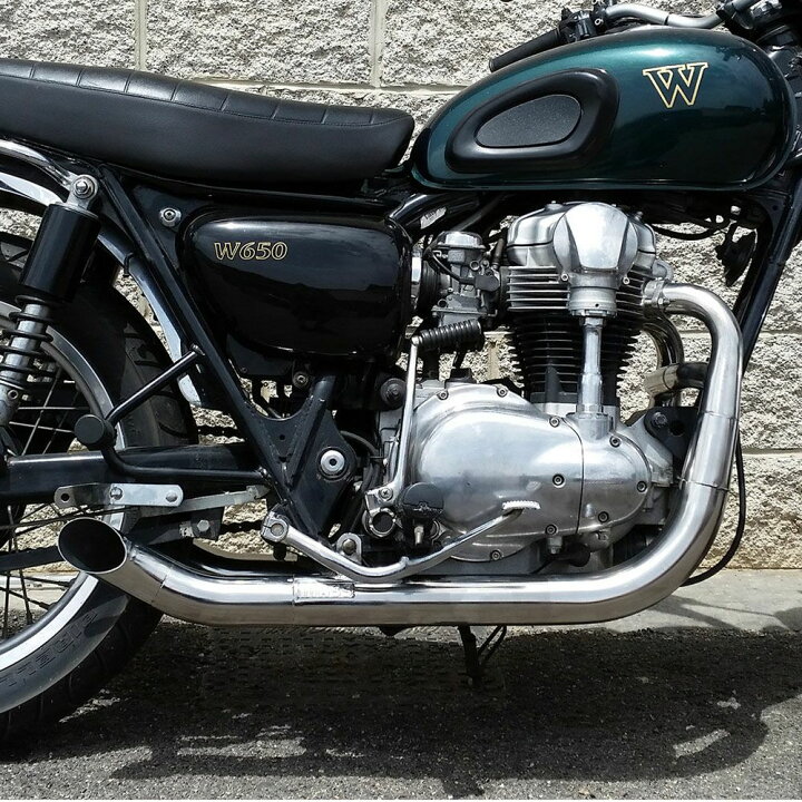 楽天市場】W650 ステンレス2in2 Hot Rod フルエキゾーストマフラー 