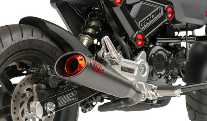 楽天市場】ホンダ グロム 21- スリップオンマフラー ブラック レッド 