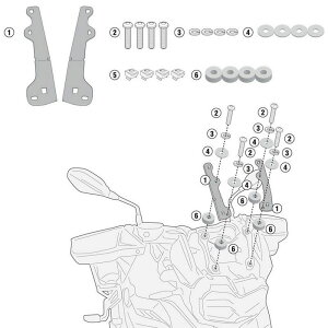 BMW F750GS/F800GS �E�C���h�X�N���[���p �t�B�b�e�B���O�L�b�g GIVI
