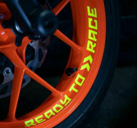 Moto Pro Works ホイールグラフィック KTM Ready To Race フルオイエロー (2枚セット)