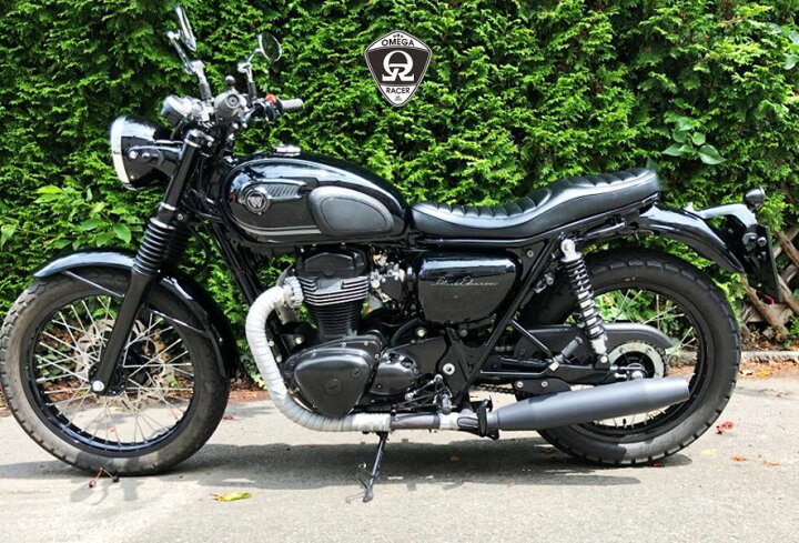 楽天市場】W400, W650, W800 カスタムシート タイプ1 オメガレーサー 